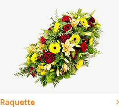 raquette de fleurs pour obsèques