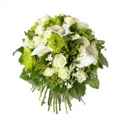 BOUQUET ROND LUXE BLANC