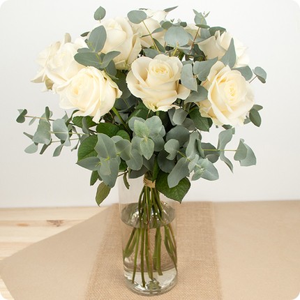 BOUQUET DE ROSES BLANCHE 